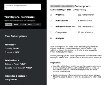 My Research Subscriptions